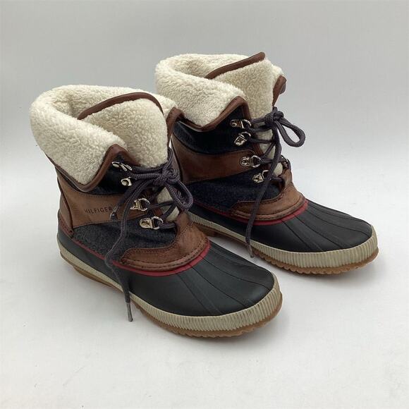 Tommy Hilfiger Women's Duck Boots Size 8 Multicolor Winter Casual - Picture 1 of 10